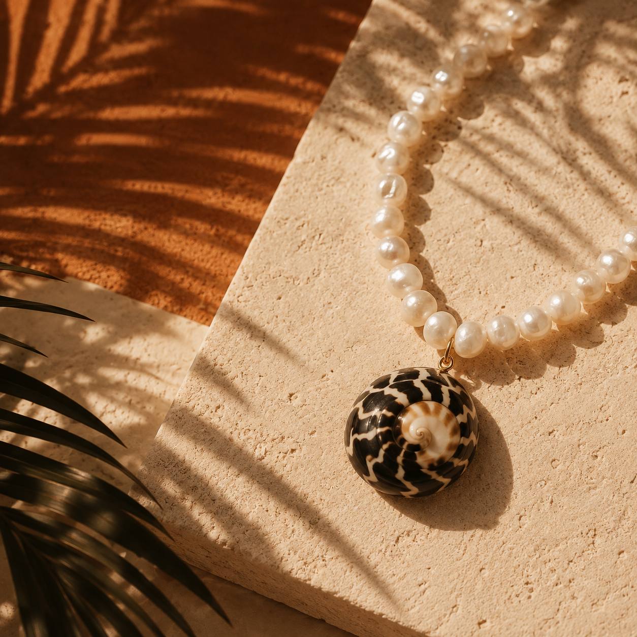 Casa Perla - collar de perlas con dije de concha