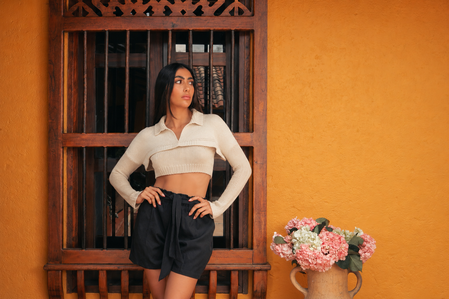 Frame Polo Sweater Marfil